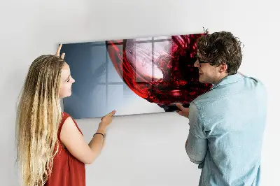 Mágneses fali tábla borospohár mintával