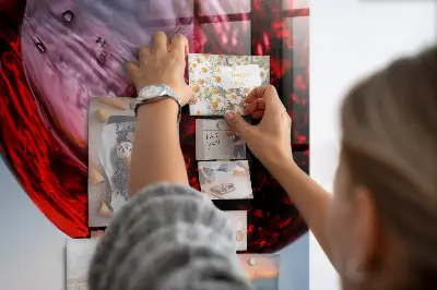 Mágneses fali tábla borospohár mintával