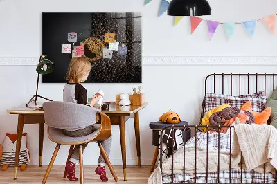 Mágneses fali tábla Egy csésze kávé mintával