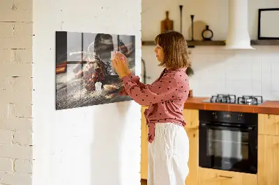 Fali üzenőtábla fahéj színben