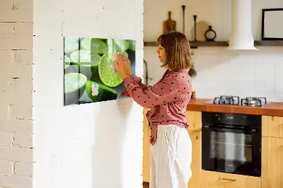 Mágneses fali tábla Lime szeletek mintával