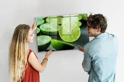 Mágneses fali tábla Lime szeletek mintával