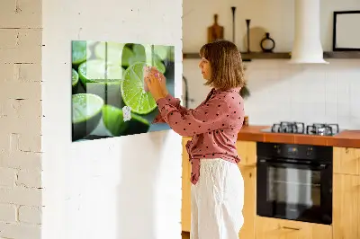 Mágneses fali tábla Lime szeletek mintával