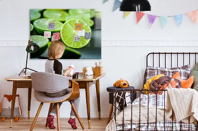 Mágneses fali tábla Lime szeletek mintával