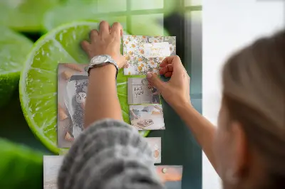 Mágneses fali tábla Lime szeletek mintával