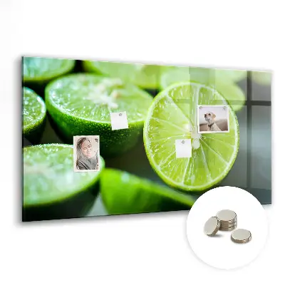 Mágneses fali tábla Lime szeletek mintával