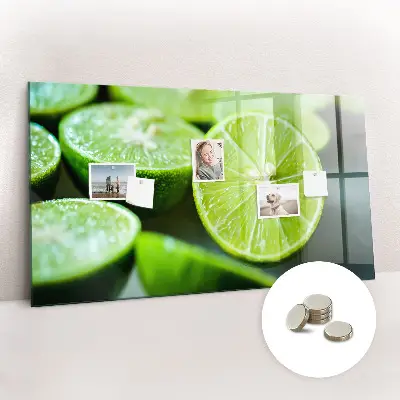Mágneses fali tábla Lime szeletek mintával