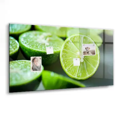 Mágneses fali tábla Lime szeletek mintával
