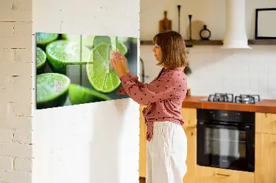 Mágneses fali tábla Lime szeletek mintával