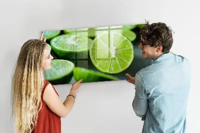 Mágneses fali tábla Lime szeletek mintával