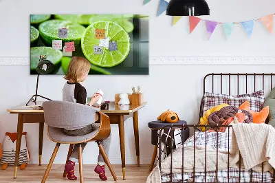 Mágneses fali tábla Lime szeletek mintával