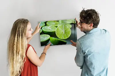 Mágneses fali tábla Lime szeletek mintával