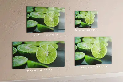 Mágneses fali tábla Lime szeletek mintával
