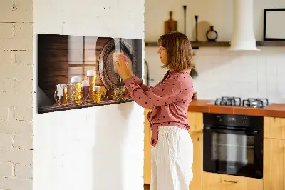 Fali mágneses tábla Egy hordó sör mintával