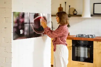 Mágneses fali tábla Egy pohár vörösbor mintával