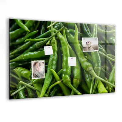 Zöldpaprika mintás fali mágneses tábla