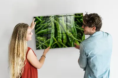 Zöldpaprika mintás fali mágneses tábla