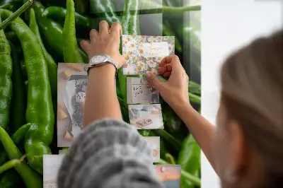 Zöldpaprika mintás fali mágneses tábla