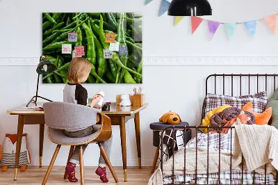 Zöldpaprika mintás fali mágneses tábla