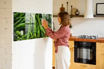 Zöldpaprika mintás fali mágneses tábla