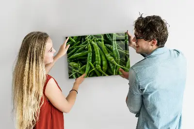 Zöldpaprika mintás fali mágneses tábla