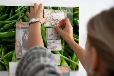 Zöldpaprika mintás fali mágneses tábla