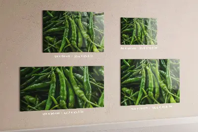 Zöldpaprika mintás fali mágneses tábla