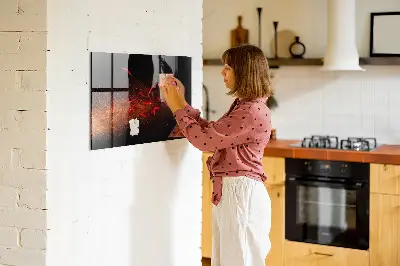 Chili paprika mintás fali üzenőtábla