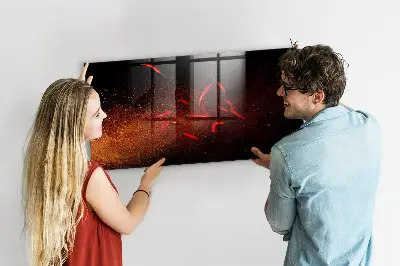 Chili paprika mintás fali üzenőtábla