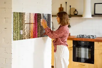 Mágneses fali tábla fűszerek mintával