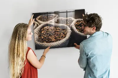 Fali mágneses tábla kávézacskókhoz