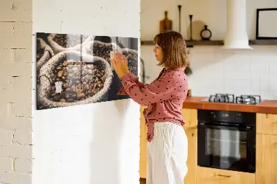 Fali mágneses tábla kávézacskókhoz