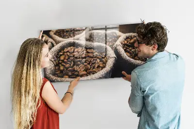 Fali mágneses tábla kávézacskókhoz