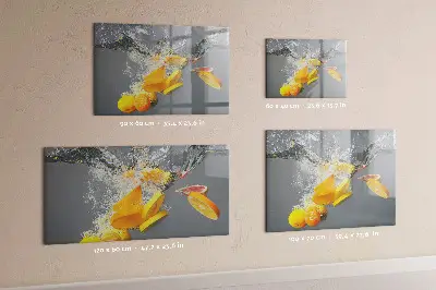 Mágneses fali tábla Citrusfélék vízben