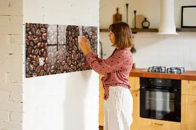 Mágneses fali tábla kávébab mintával