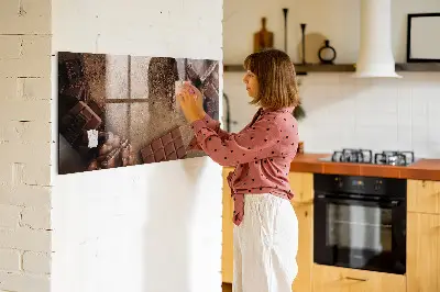 Csokoládétábla mintás fali mágnestábla