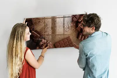 Csokoládétábla mintás fali mágnestábla