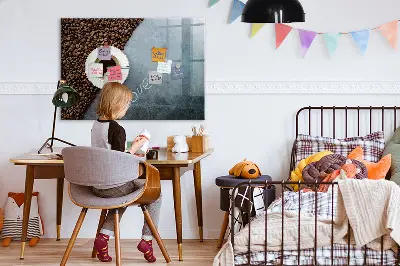 Fali üzenőtábla Egy csésze kávé mintával