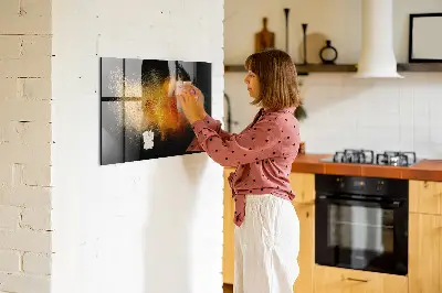 Kiömlött fűszerek mintás mágneses fali tábla