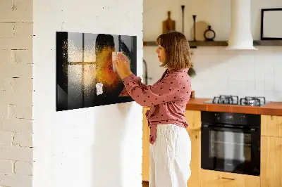 Kiömlött fűszerek mintás mágneses fali tábla