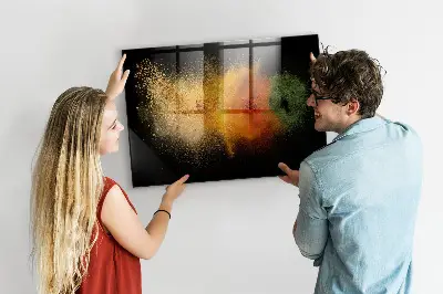 Kiömlött fűszerek mintás mágneses fali tábla