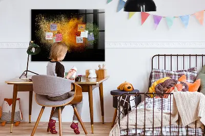 Kiömlött fűszerek mintás mágneses fali tábla