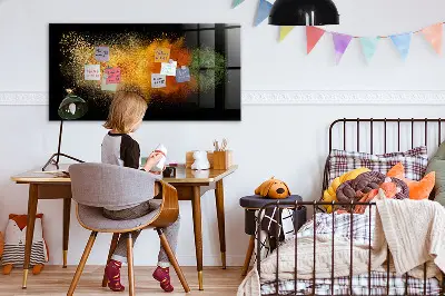 Kiömlött fűszerek mintás mágneses fali tábla