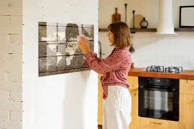 Mágneses világtérkép fali tábla