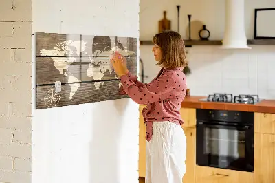 Mágneses világtérkép fali tábla
