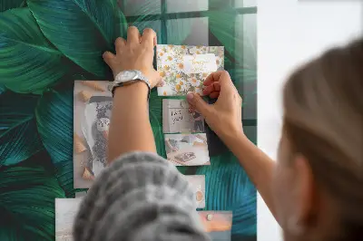 Természet levelek mintás fali üzenőtábla