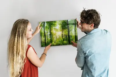 Mágneses fali tábla természetes erdőfák mintával