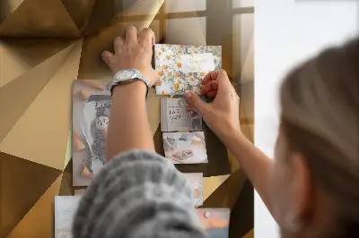 Mágneses fali tábla absztrakt háromszög mintával