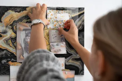 Arany márvány mintás falra szerelhető mágneses tábla