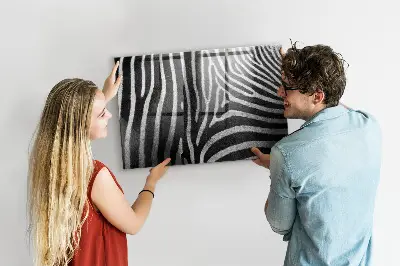 Zebra mintás fali üzenőtábla